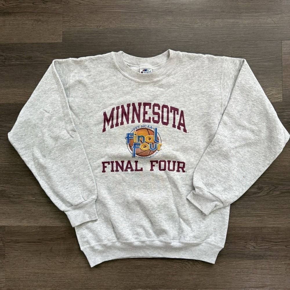 VTG 1997 NCAA Final Four Indianapolis Sweatshirt Youth XL Men's S Minnesota